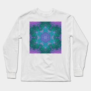 Weave Mandala Pink and Blue Long Sleeve T-Shirt